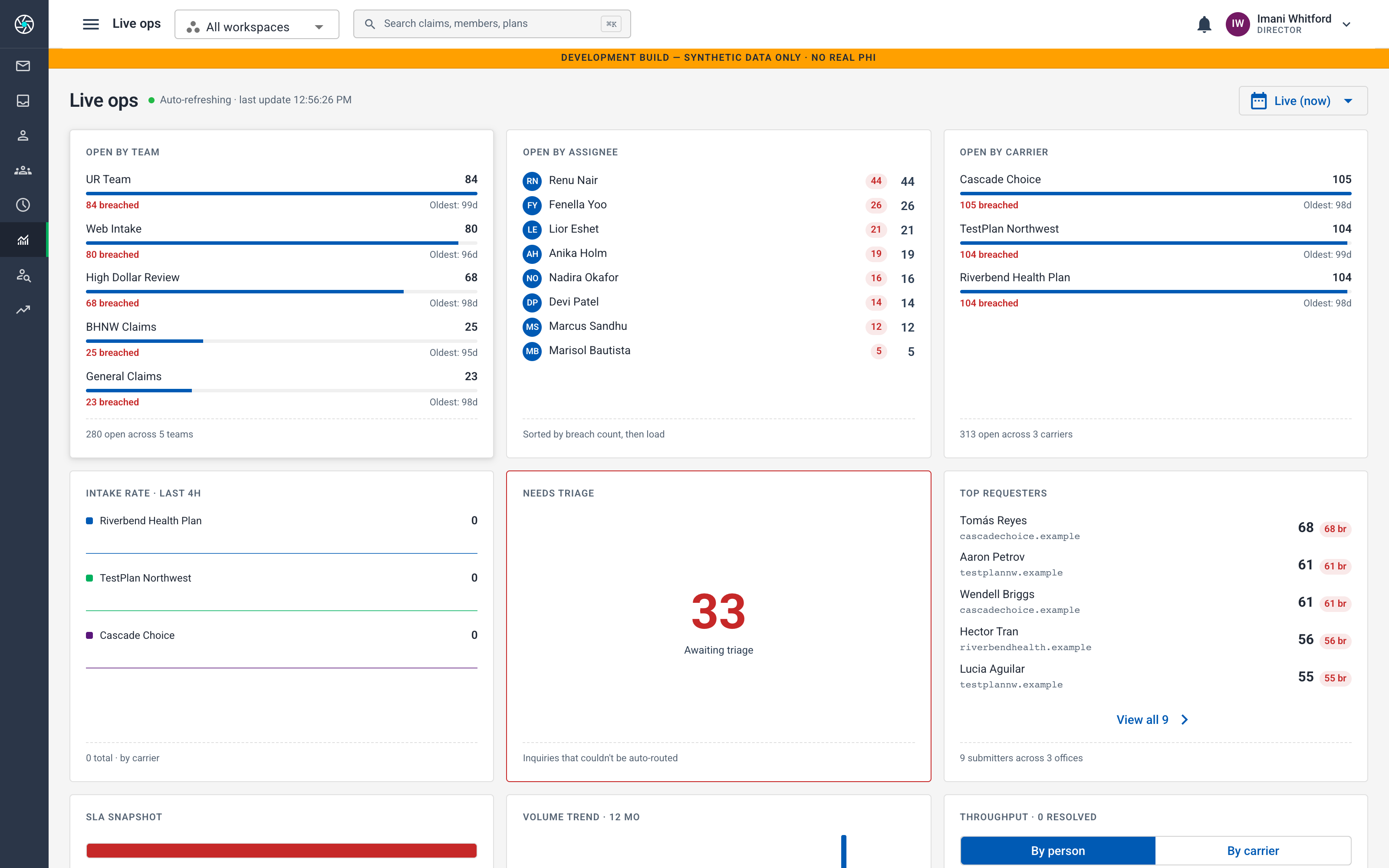 Iris live operations analytics